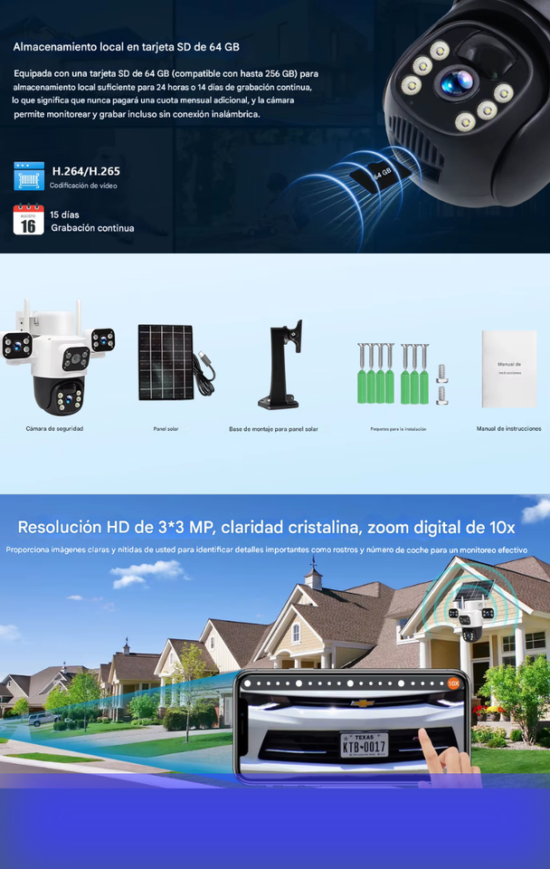 Cámara Solar360 Guard Pro+ Chip