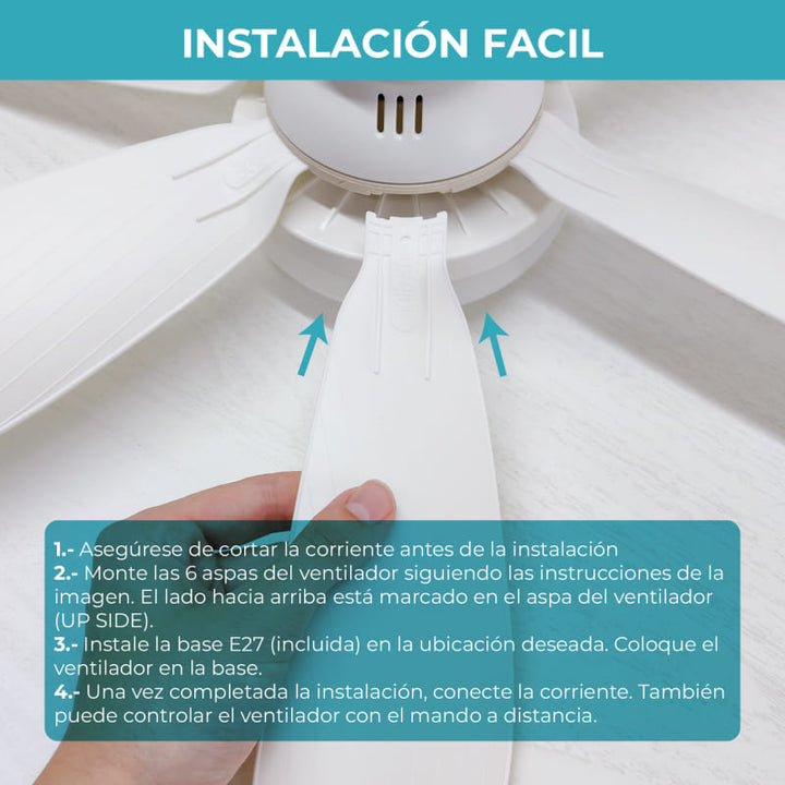 NUEVO FOCO VENTILADOR DELUXE - 6 ASPAS