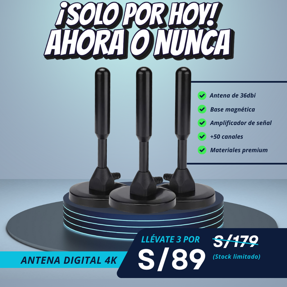 ANTENA DIGITAL 4K - PACK HOGAR X3