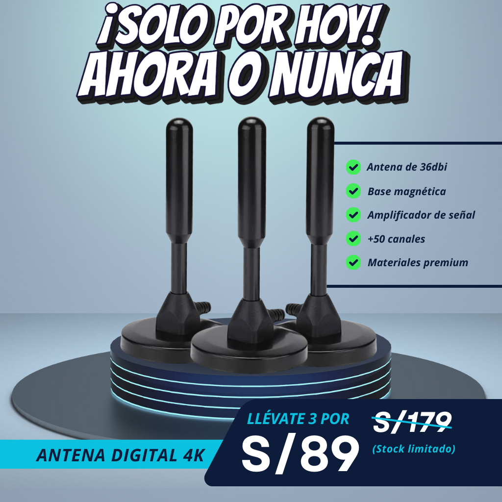 ANTENA DIGITAL 4K - PACK HOGAR X3