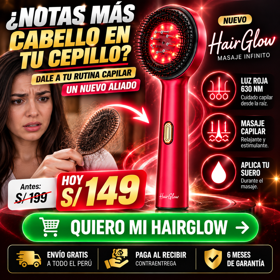 NUEVO PEINE HAIRGLOW - DILE ADIÓS A LA PERDIDA DE CABELLO