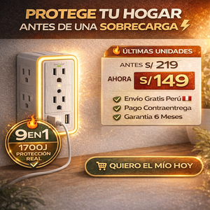 NUEVO TOMACORRIENTE SMART MULTISAFE PRO X9 - 9 en 1