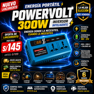 NUEVO POWERVOLT 300W - Inversor de batería