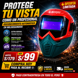 NUEVA MÁSCARA DE SOLDADURA PRO - Con oscurecimiento Automático