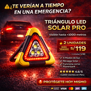 NUEVO TRIANGULO LED SOLAR PRO