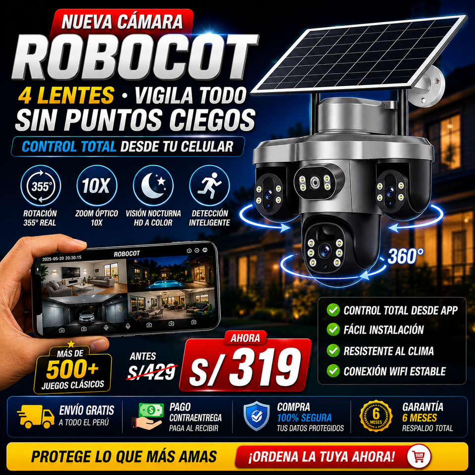 NUEVA CÁMARA ROBOCOT - Mueve cada lente 360° desde el app