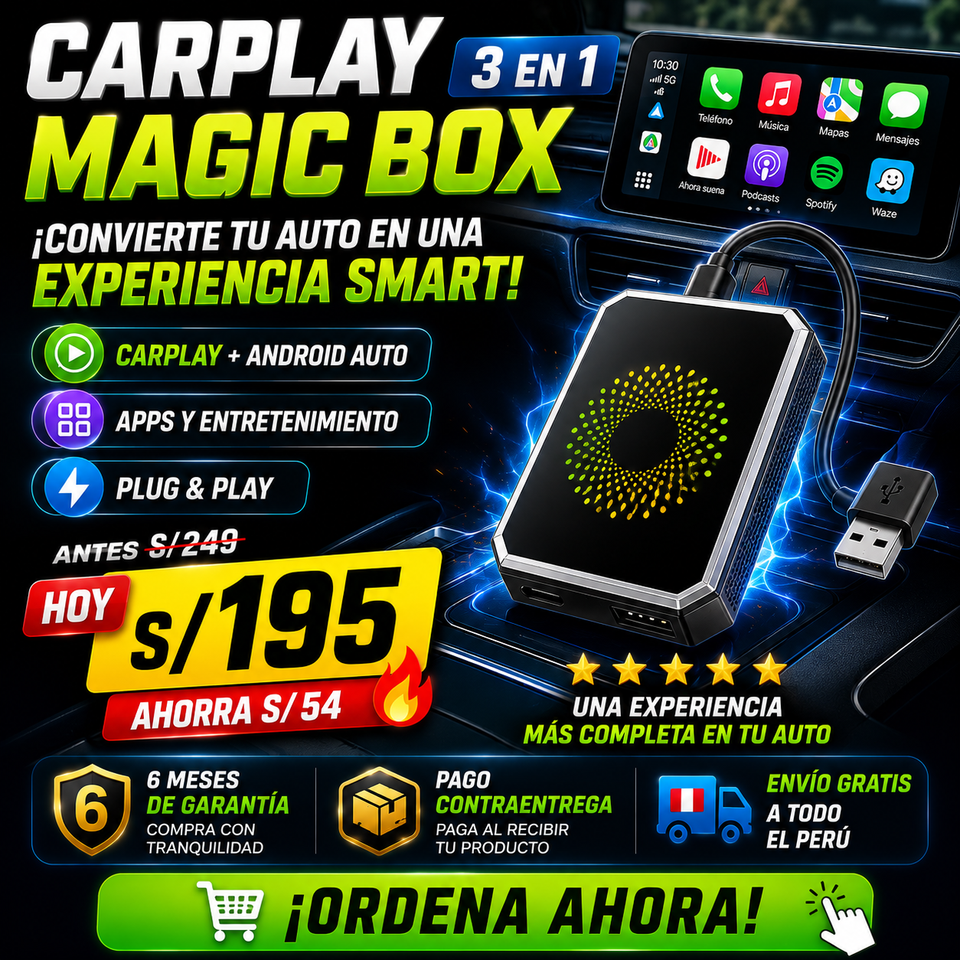 NUEVO CARPLAY MAGIC BOX 3 EN 1 2026