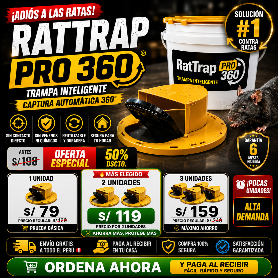 NUEVA TRAMPA RATTRAP PRO 360° - Elimina ratas sin tocarlas
