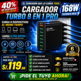 NUEVO CARGADOR TURBO 8 EN 1 168 W