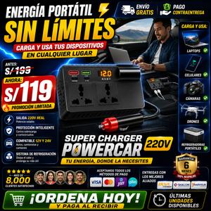 NUEVO SUPER CHARGER POWERCAR 220V