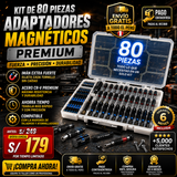 KIT 80 PIEZAS ADAPTADORES MAGNÉTICOS PREMIUM