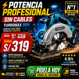 NUEVA SIERRA CIRCULAR INALÁMBRICA TURBOMAX 88V