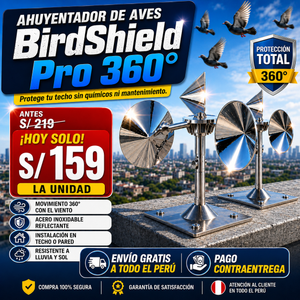 Nuevo Ahuyentador de Aves BirdShield Pro 360°