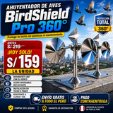 Nuevo Ahuyentador de Aves BirdShield Pro 360°
