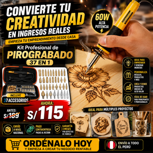 NUEVO PIROGRAFO MULTIMAX DE +37 PIEZAS