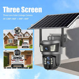 NUEVA CÁMARA TRIPLE LENTE DELUXE-Con panel solar e IA