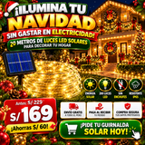 NUEVA GUIRNALDA NAVIDEÑA DE LUZ LED SOLAR