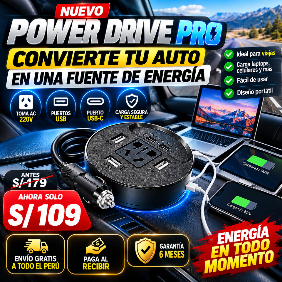 NUEVO POWER DRIVE PRO - CARGA EN CUALQUIER LUGAR