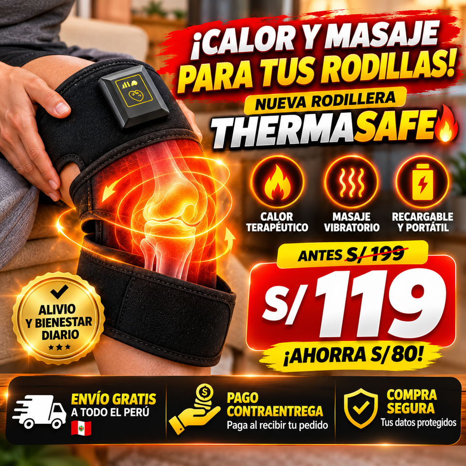 NUEVA RODILLERA THERMASAFE - Masaje y calor para aliviar el dolor