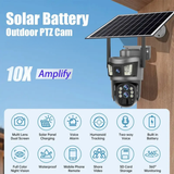 NUEVA CÁMARA TRIPLE LENTE DELUXE-Con panel solar e IA