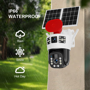 NUEVA CÁMARA TRIPLE LENTE DELUXE-Con panel solar e IA