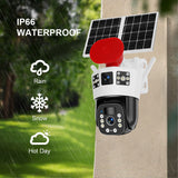 NUEVA CÁMARA TRIPLE LENTE DELUXE-Con panel solar e IA
