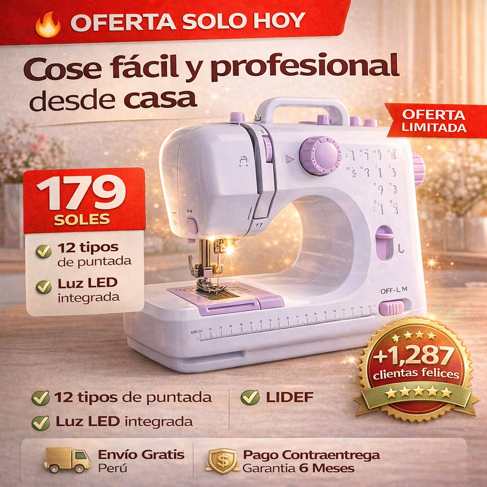 NUEVA MÁQUINA DE COSER SEMI PRO PORTÁTIL - Potencia y precisión en todo momento