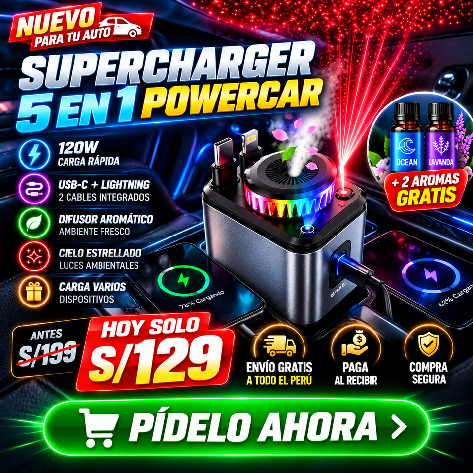 NUEVO SUPERCHARGUER 5 EN 1 POWERCAR