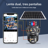 NUEVA CÁMARA TRIPLE LENTE DELUXE-Con panel solar e IA