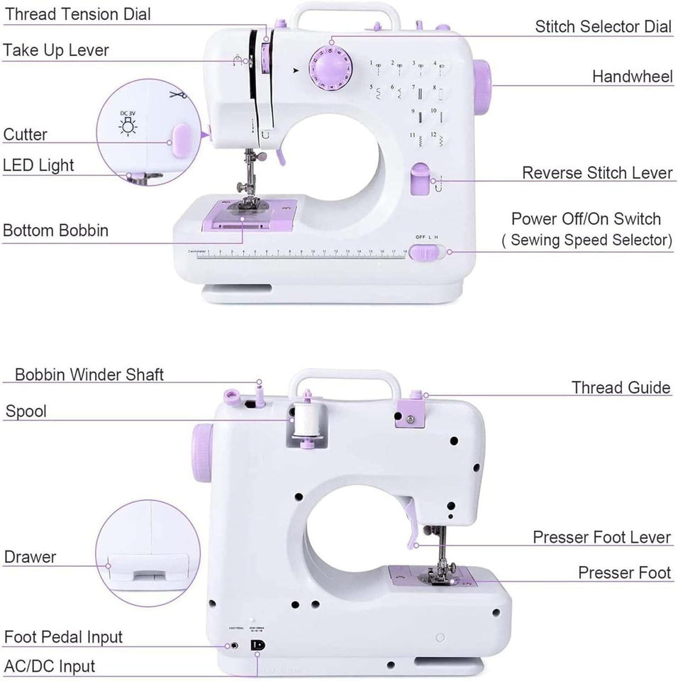 NUEVA MÁQUINA DE COSER SEMI PRO PORTÁTIL - Potencia y precisión en todo momento