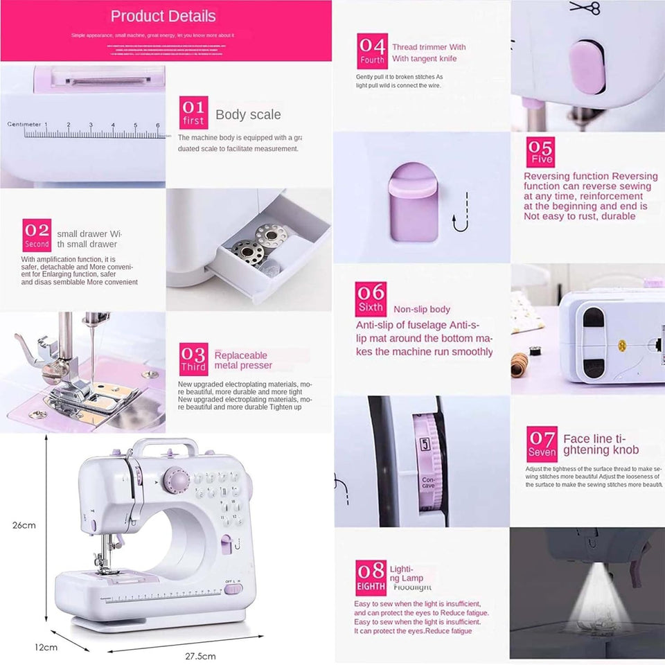 NUEVA MÁQUINA DE COSER SEMI PRO PORTÁTIL - Potencia y precisión en todo momento