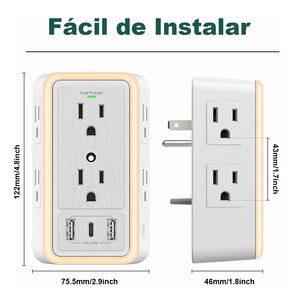NUEVO TOMACORRIENTE SMART MULTISAFE PRO X9 - 9 en 1