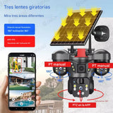 NUEVA CÁMARA SOLAR MEGATRON- Triple lente y alarma policial